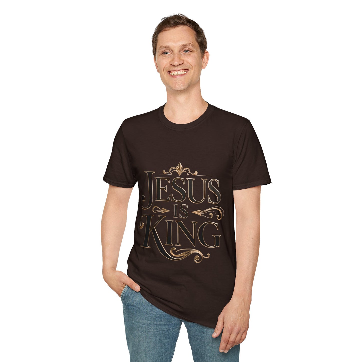Jesus Is King T-Shirt — Christian Faith Graphic Tee, Inspirational Worship Shirt