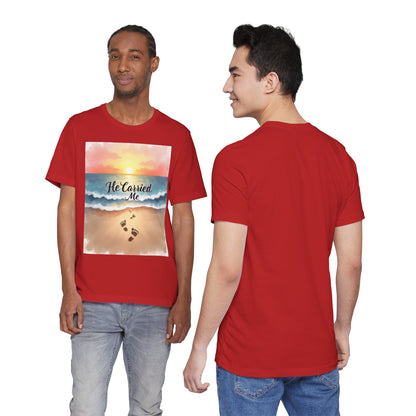 He Carried Me Scripture Tee | Inspirational Christian Faith Shirt