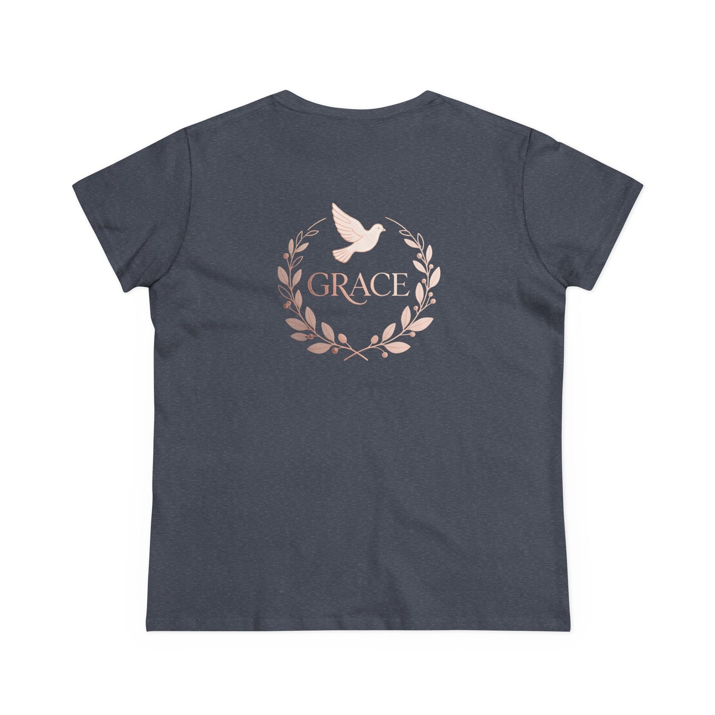Graceful Dove Wreath Tee — Women's Rose-Gold Reminder Tee