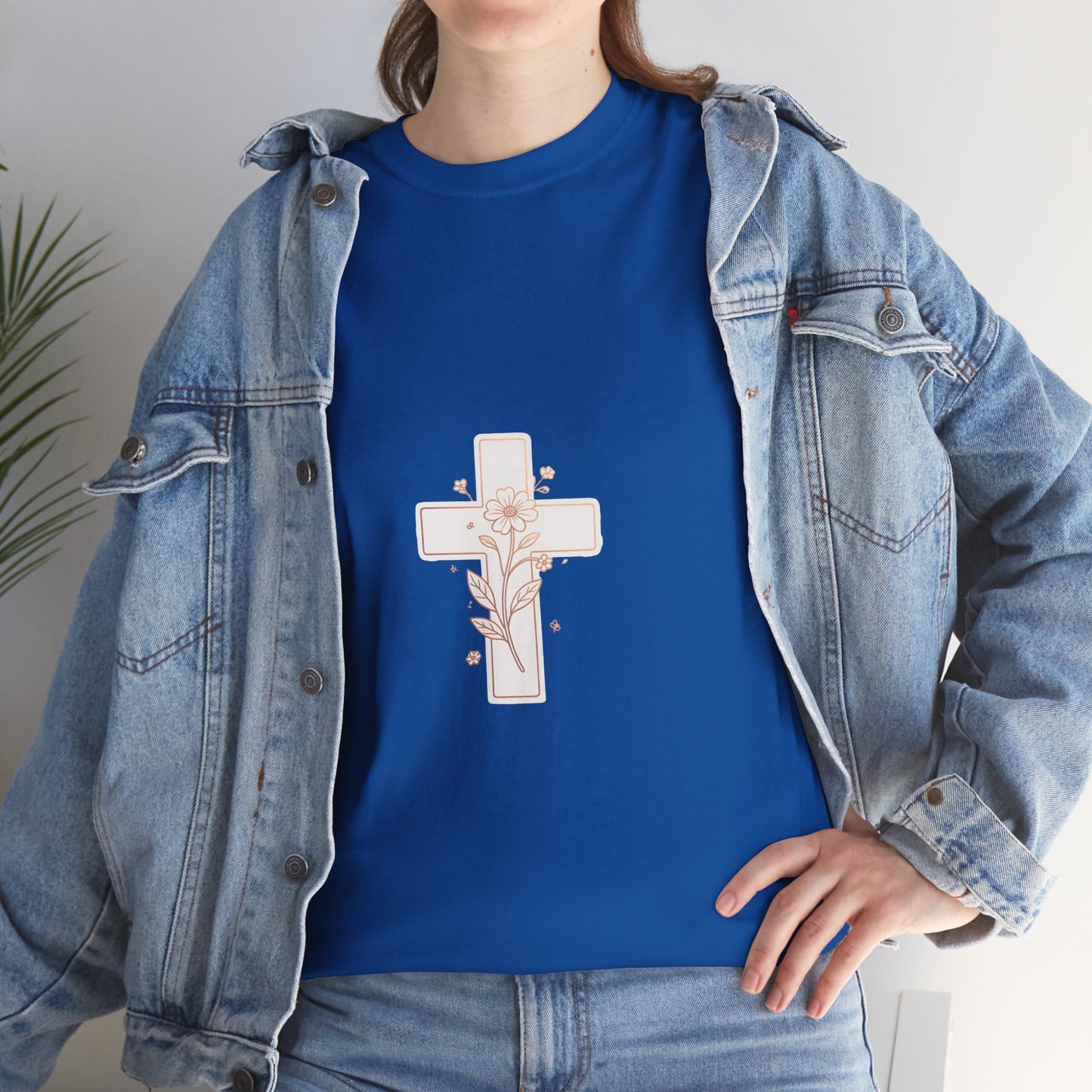 Floral Cross Tee — Delicate Bloom Christian T-Shirt | Meaningful gifts for teens and adults
