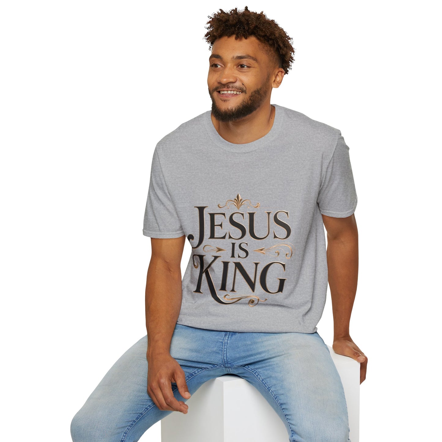 Jesus Is King T-Shirt — Christian Faith Graphic Tee, Inspirational Worship Shirt