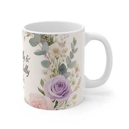 Fearfully & Wonderfully Made Mug — Psalm 139:14 Floral Ceramic Coffee Cup