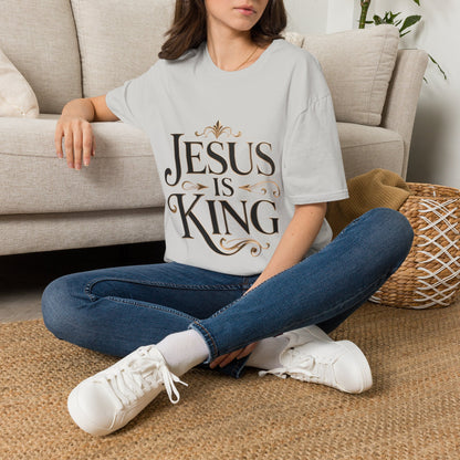 Jesus Is King T-Shirt — Christian Faith Graphic Tee, Inspirational Worship Shirt