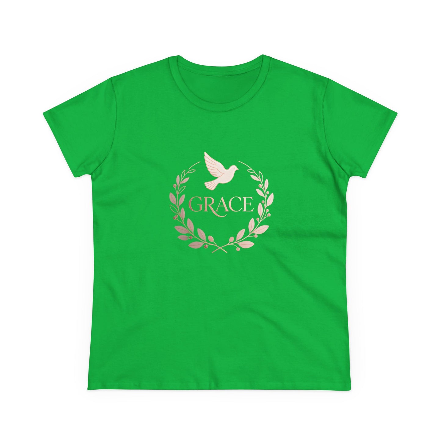 Graceful Dove Wreath Tee — Women's Rose-Gold Reminder Tee