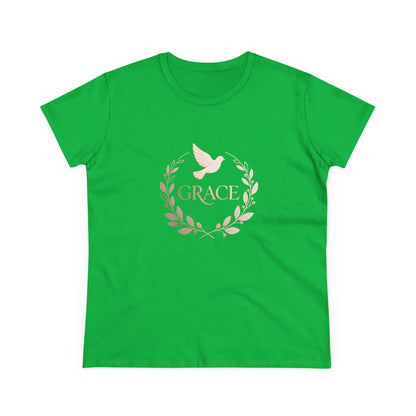 Graceful Dove Wreath Tee — Women's Rose-Gold Reminder Tee