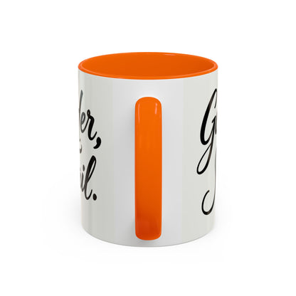Inspirational Script Coffee Mug — "Strength Lives in Small, Steady Moments" (11/15 oz)