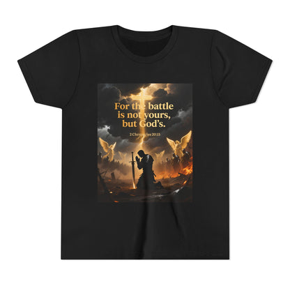 For the battle is not yours, but God's youth tee | Christian hands design | Meaningful Gift for Kids
