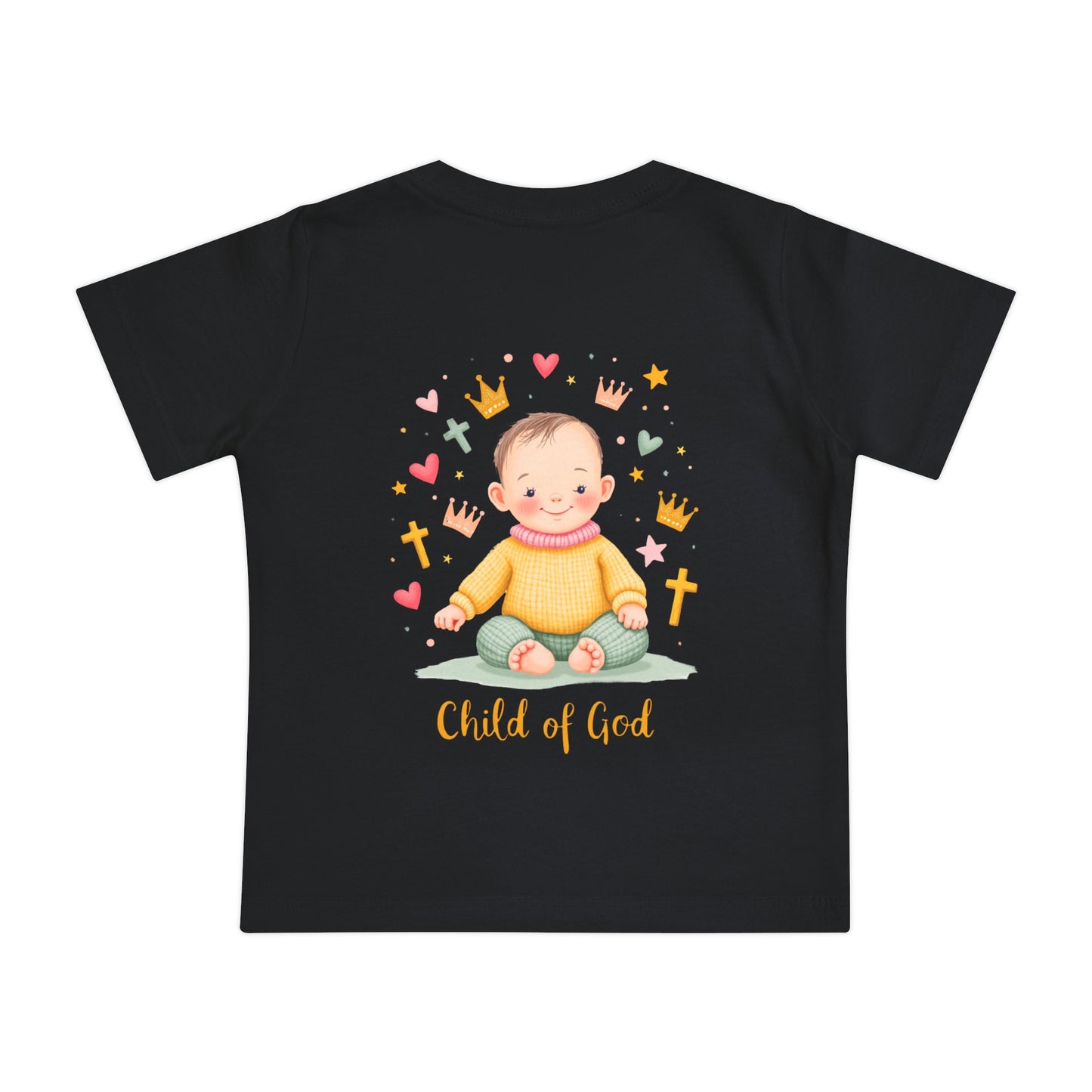 Baby Short Sleeve T-Shirt — "Child of God" Smiling Infant Faith Tee