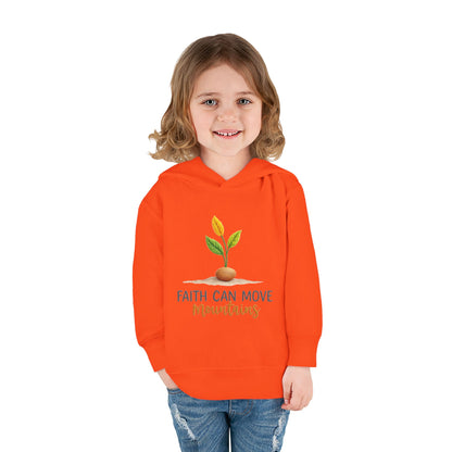 Toddler Hoodie - "Faith Can Move Mountains" Plant Graphic