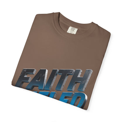 Faith Fueled Garment-Dyed Tee — Vintage Two-Tone Christian T-Shirt