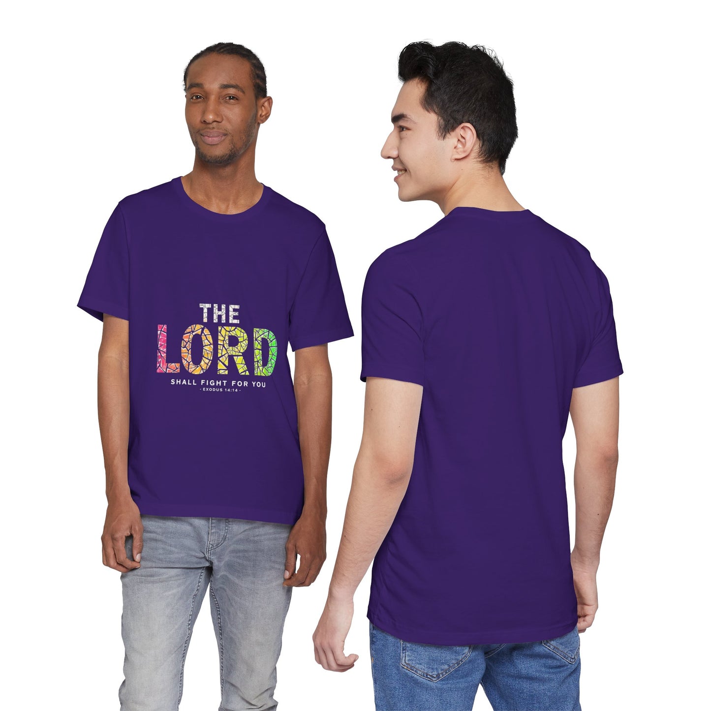 The LORD multicolor mosaic Tee | T-Shirt, Christian faith typography