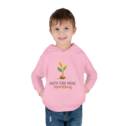 Toddler Hoodie - "Faith Can Move Mountains" Plant Graphic