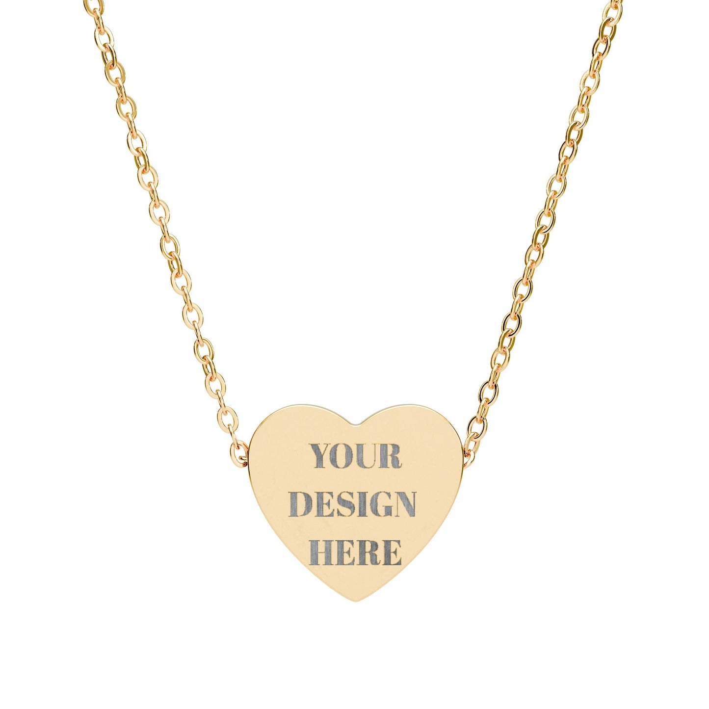 Engravable Heart Necklace — Personalized Name/Message Pendant