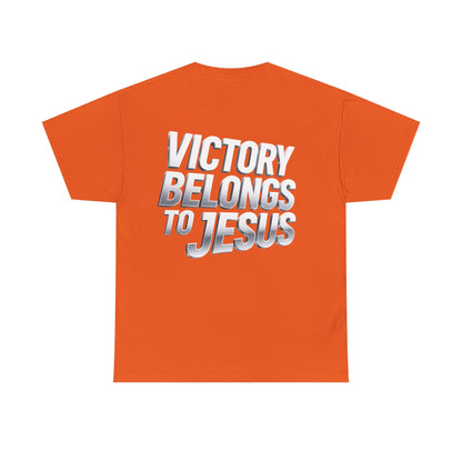 Victory Belongs to Jesus T-Shirt — Heavyweight Christian Faith Tee