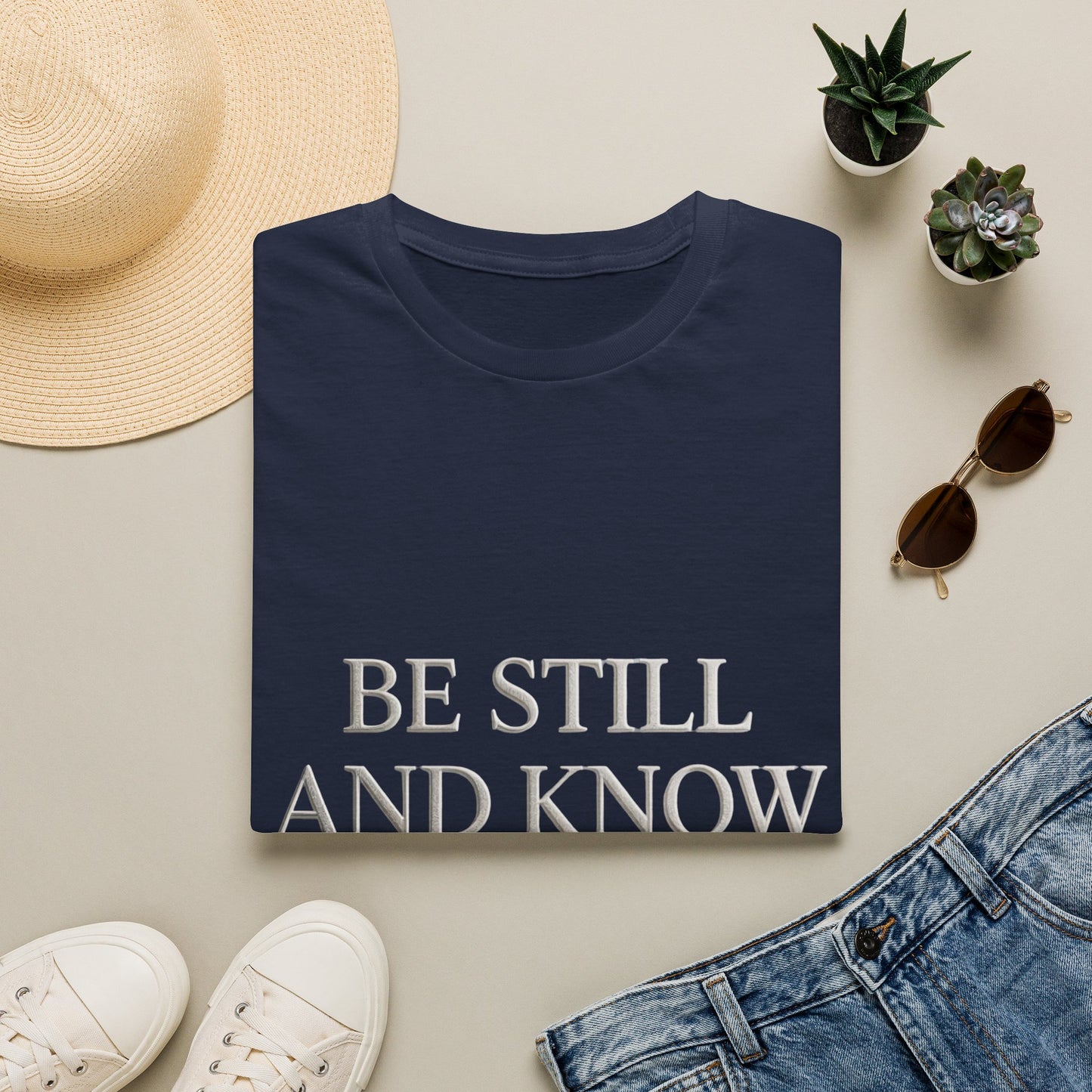 Be Still and Know T-Shirt — Inspirational Christian Faith Tee