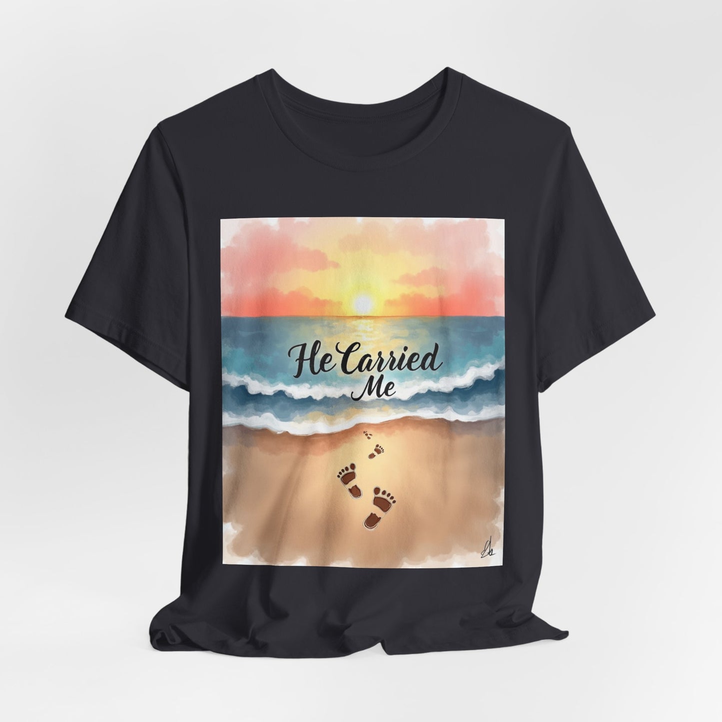He Carried Me Scripture Tee | Inspirational Christian Faith Shirt