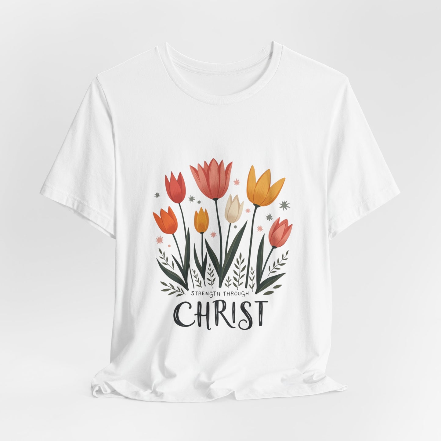 Tulip Floral Faith Shirt | Christian Spring Tee | Unique Gifts for Moms & Teens