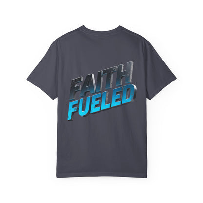 Faith Fueled Garment-Dyed Tee — Vintage Two-Tone Christian T-Shirt