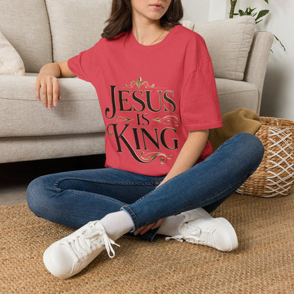 Jesus Is King T-Shirt — Christian Faith Graphic Tee, Inspirational Worship Shirt