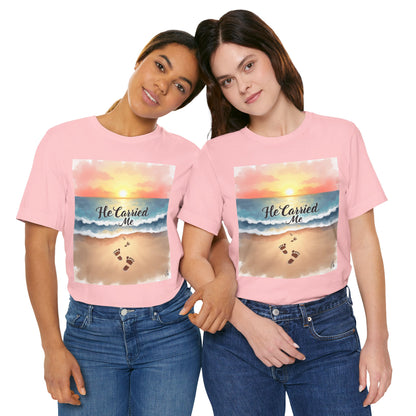 He Carried Me Scripture Tee | Inspirational Christian Faith Shirt