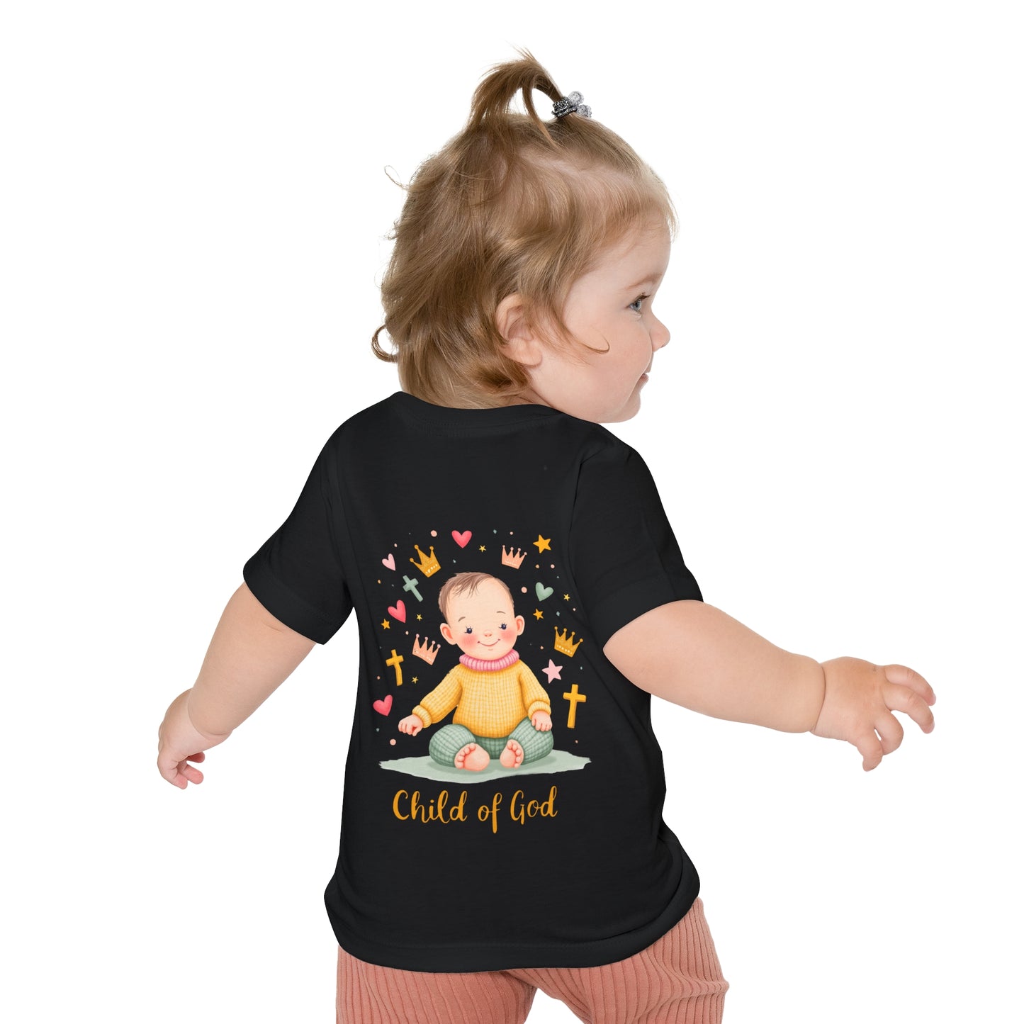 Baby Short Sleeve T-Shirt — "Child of God" Smiling Infant Faith Tee