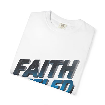 Faith Fueled Garment-Dyed Tee — Vintage Two-Tone Christian T-Shirt