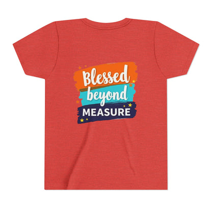 Blessed Beyond Measure Youth Tee | Inspirational Kids Shirt, Faith Design