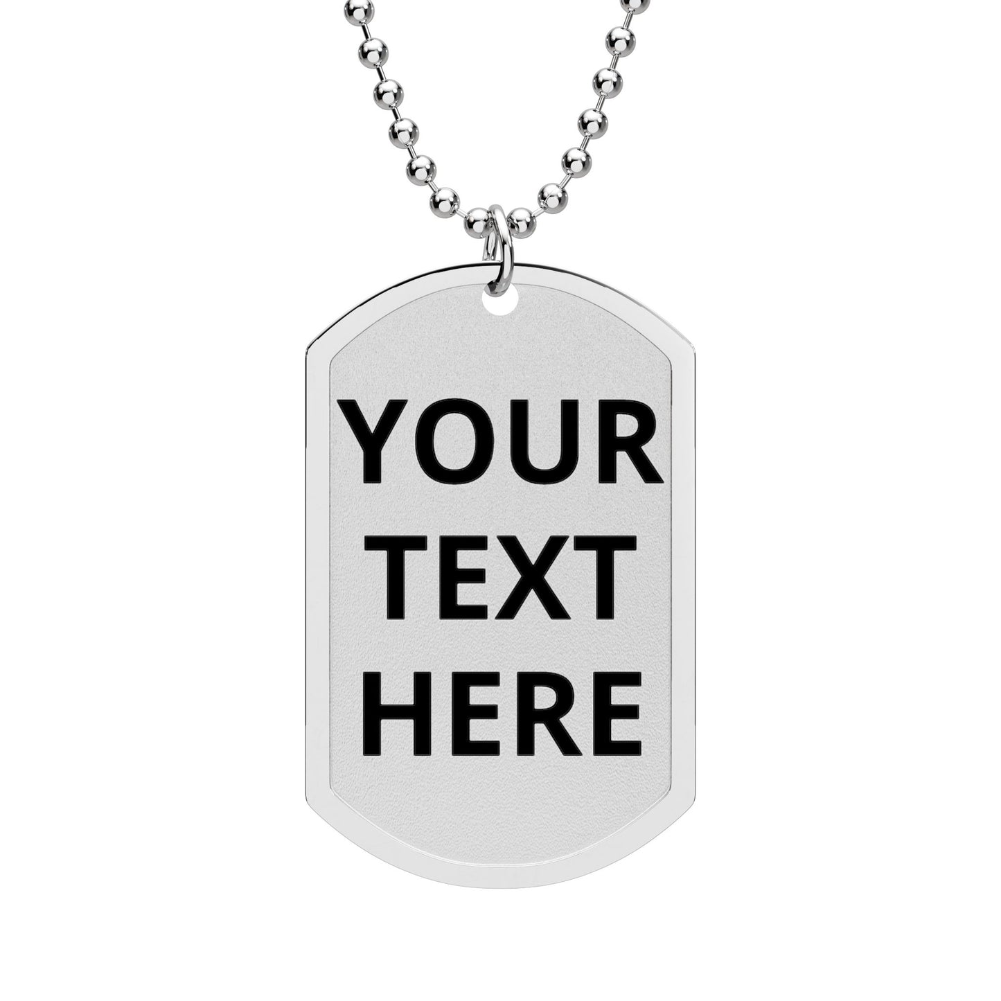 Personalized Dog Tag Necklace — Custom Engraved Military-Style ID Pendant