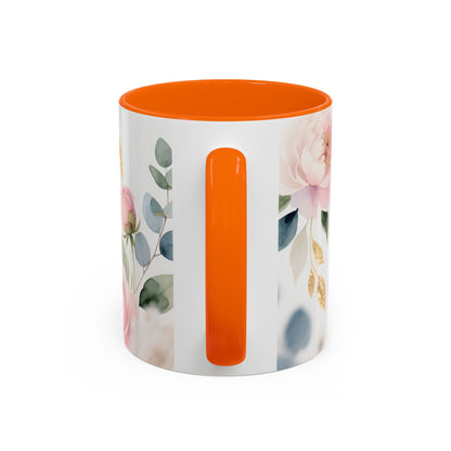 Grace Upon Grace Coffee Mug — Floral John 1:16 Scripture Accent Mug