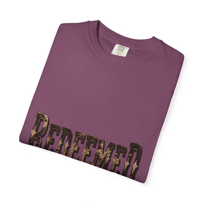 Garment-Dyed Statement Tee — Bold Single-Word Typographic Front