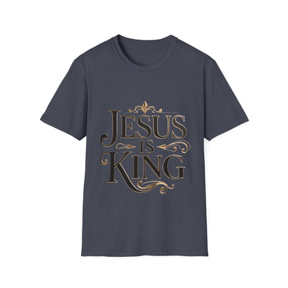 Jesus Is King T-Shirt — Christian Faith Graphic Tee, Inspirational Worship Shirt