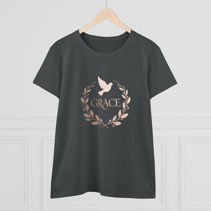 Graceful Dove Wreath Tee — Women's Rose-Gold Reminder Tee