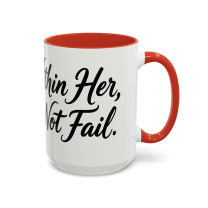 Inspirational Script Coffee Mug — "Strength Lives in Small, Steady Moments" (11/15 oz)