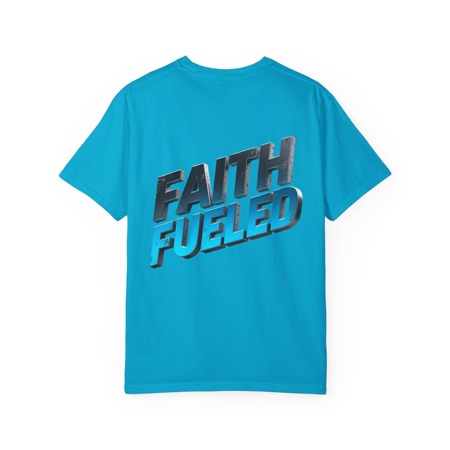 Faith Fueled Garment-Dyed Tee — Vintage Two-Tone Christian T-Shirt