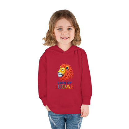 Lion of Judah Toddler Hoodie — Christian Kids Pullover with Colorful Lion Graphic