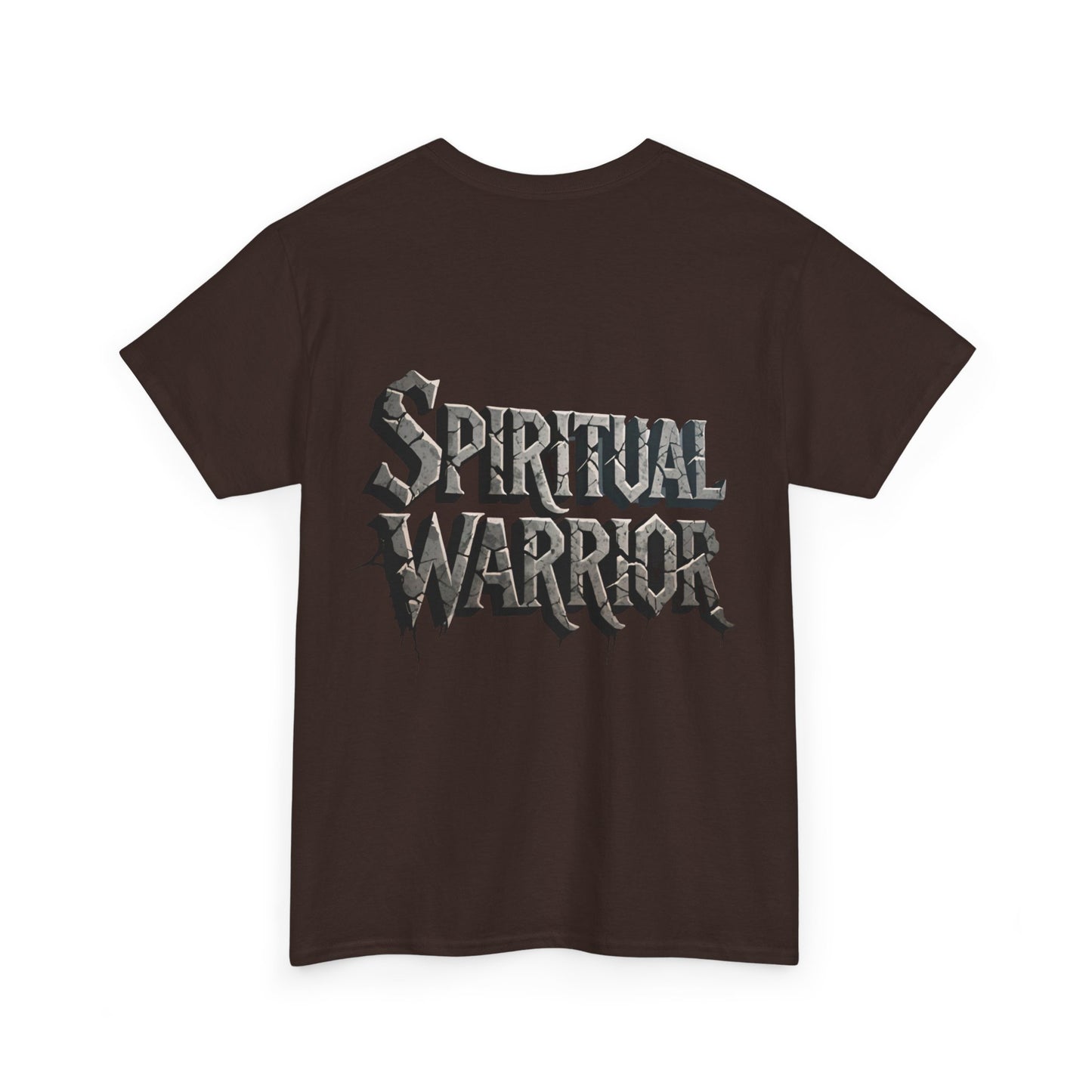 Spiritual Warrior T-Shirt — Gothic Lettering Faith & Strength Tee