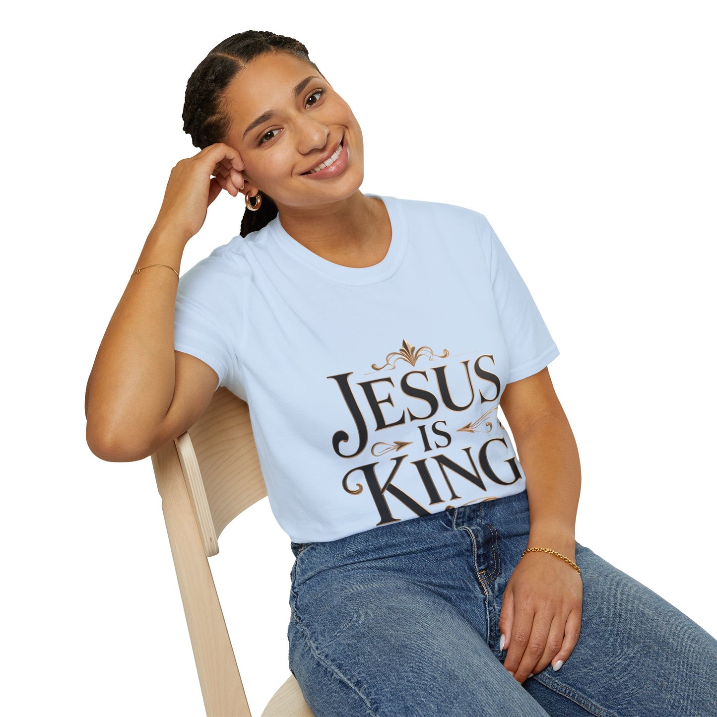 Jesus Is King T-Shirt — Christian Faith Graphic Tee, Inspirational Worship Shirt