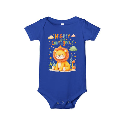 Mighty and Courageous Lion Infant One‑Piece Bodysuit | Perfect Gift for Baby Showers | Birthday Gifts