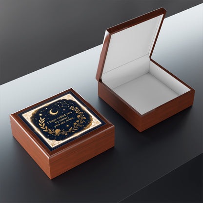Keepsake Jewelry Box — "I Have Called You by Name; You Are Mine" Celestial Trinket Box