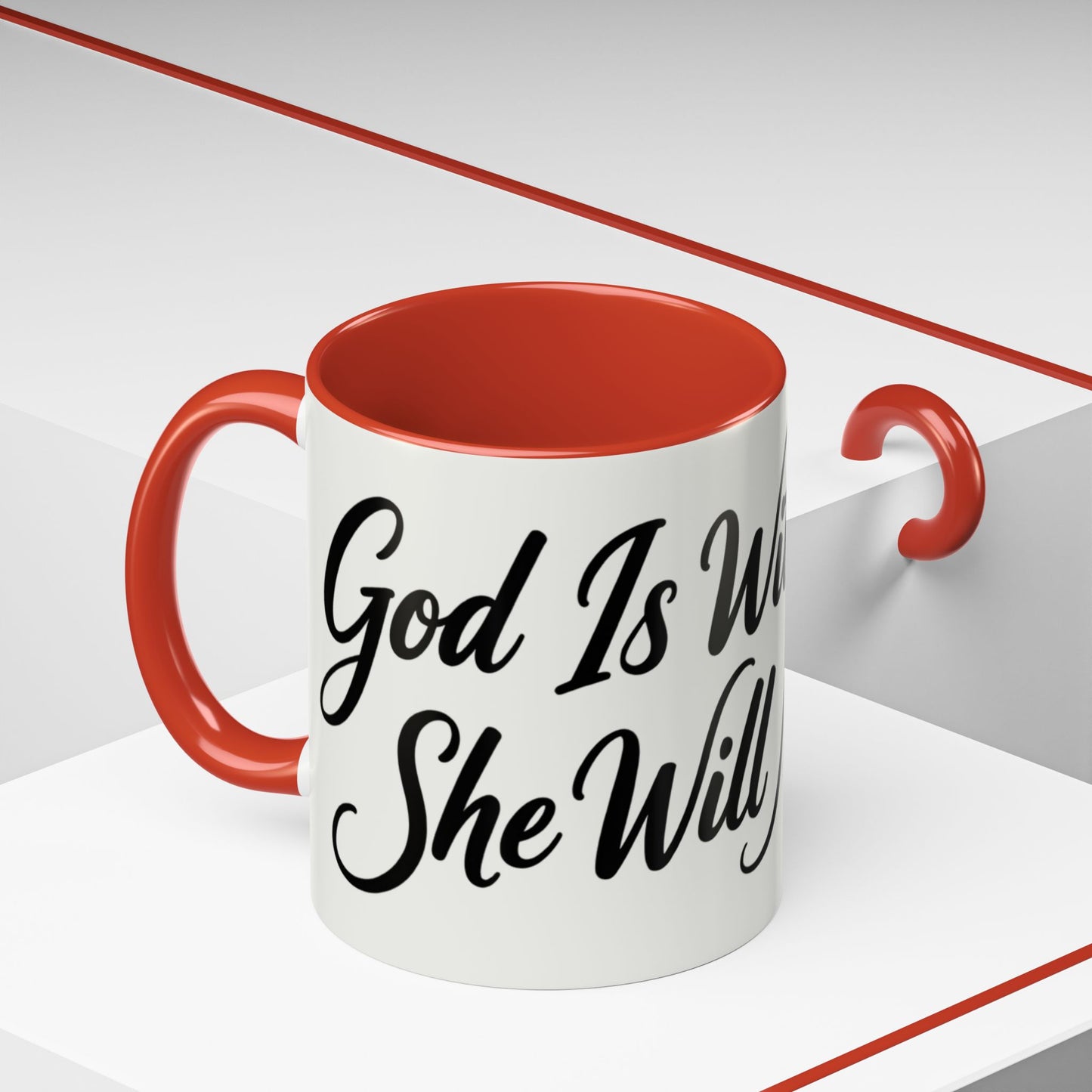 Inspirational Script Coffee Mug — "Strength Lives in Small, Steady Moments" (11/15 oz)