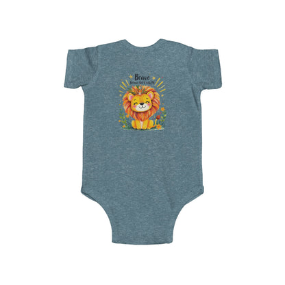 Infant Bodysuit — 'Brave Little Lion' Cute Baby Onesie