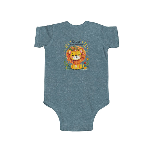 Infant Bodysuit — 'Brave Little Lion' Cute Baby Onesie