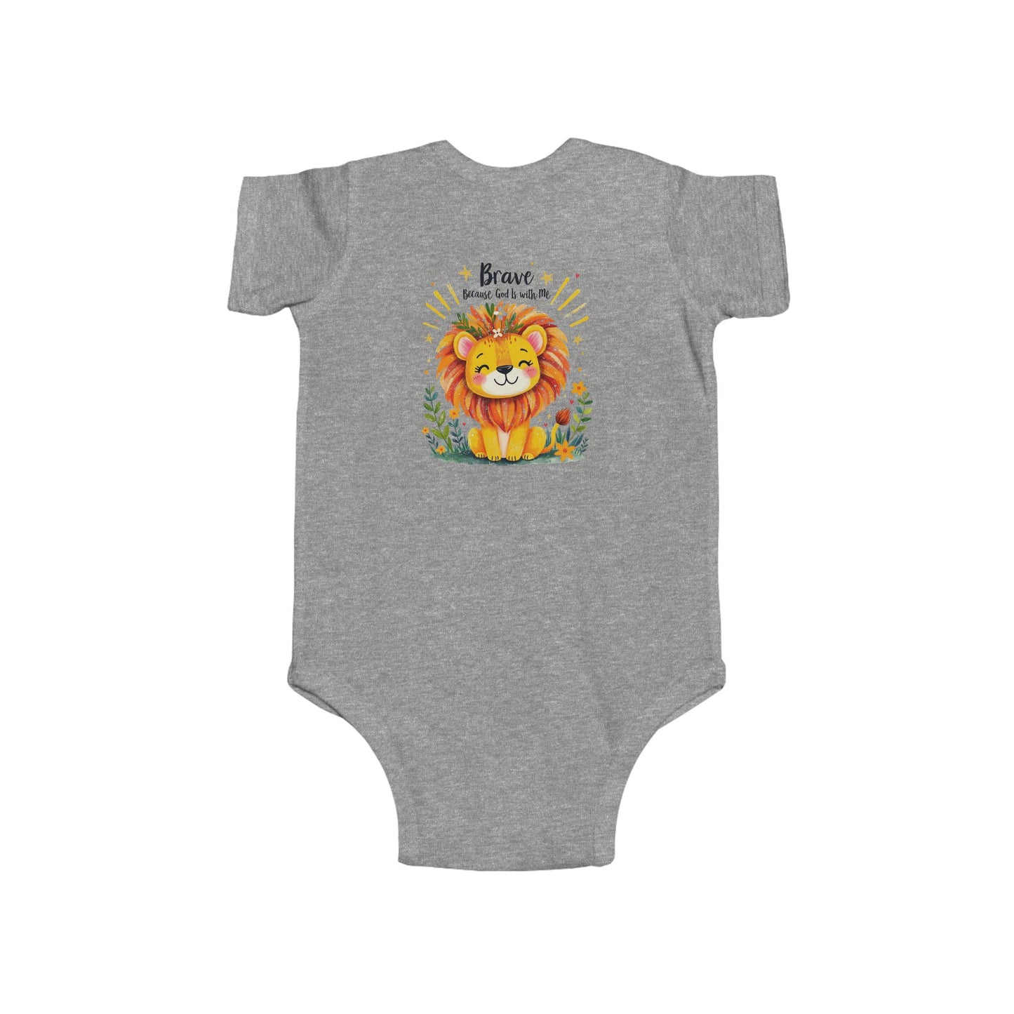 Infant Bodysuit — 'Brave Little Lion' Cute Baby Onesie