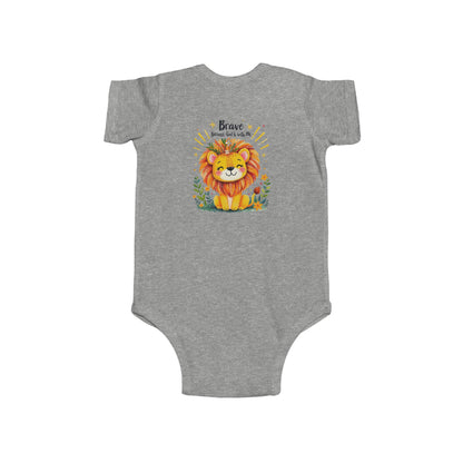 Infant Bodysuit — 'Brave Little Lion' Cute Baby Onesie