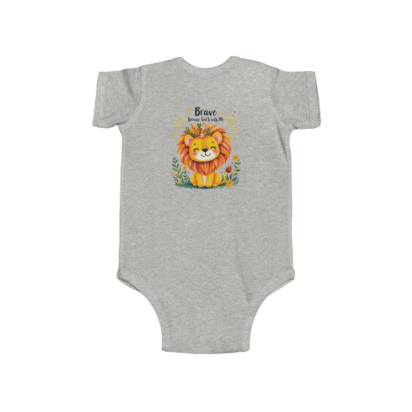 Infant Bodysuit — 'Brave Little Lion' Cute Baby Onesie