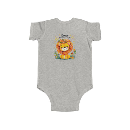 Infant Bodysuit — 'Brave Little Lion' Cute Baby Onesie