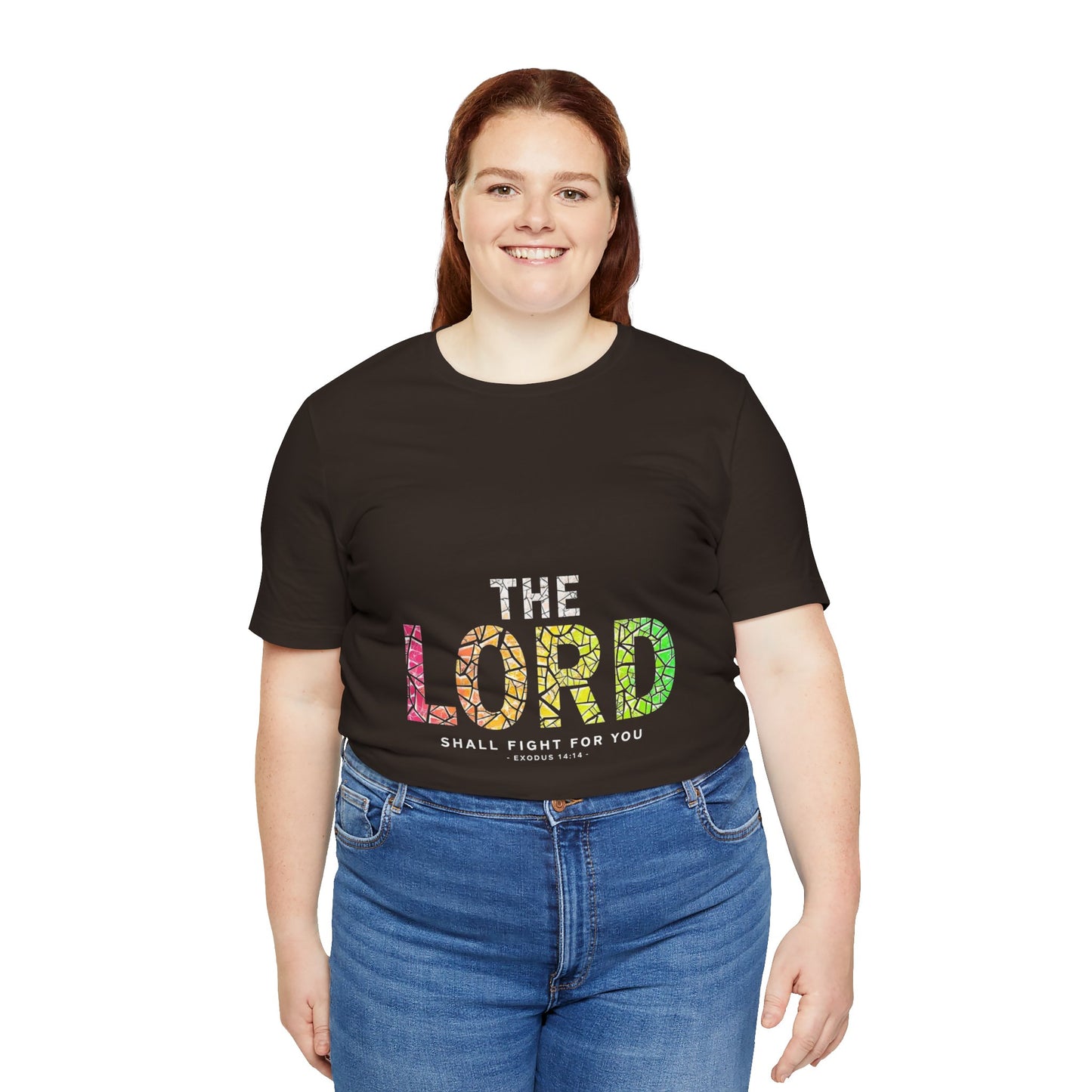The LORD multicolor mosaic Tee | T-Shirt, Christian faith typography