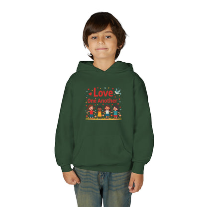 Love One Another Youth Hoodie — Kids' Inclusive Friendship Sweatshirt