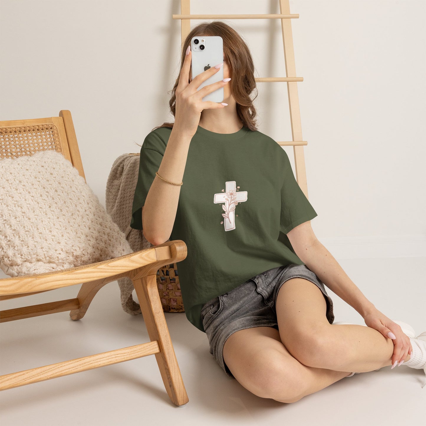 Floral Cross Tee — Delicate Bloom Christian T-Shirt | Meaningful gifts for teens and adults