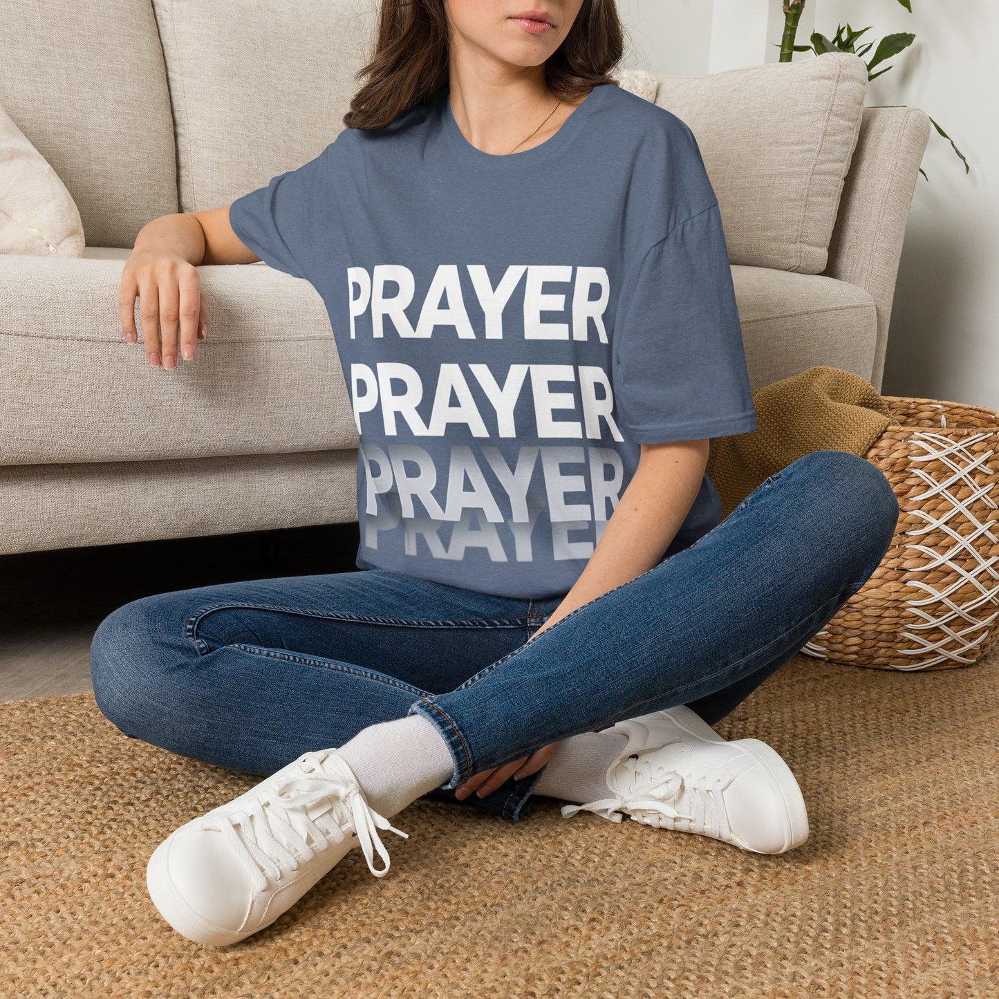 Prayer Repeat T-Shirt | Bold Spiritual Graphic Tee Gift